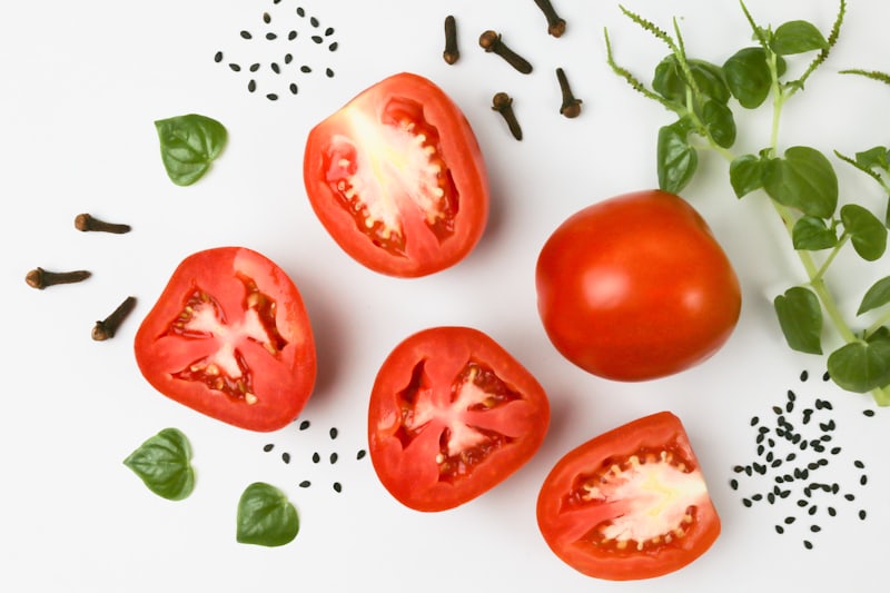 Fresh produce and whole foods on a kitchen table